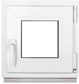 Framex Kellerfenster Fenster Kunststofffenster Weiß Breite x Höhe 60 x 60 cm (600 x 600 mm) 2-fach (32 mm) Dreh Kipp DIN Rechts - Premium - Alle Größen