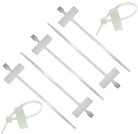 TERF® 100 Pcs Natural White Marker Cable Ties 100mm (4'') X 2.5mm Premium Nylon Wire Cable Ties Zip Wraps Secure Self Locking Mechanism Tags Ties Straps for Home Office Workshop Indoor Outdoor Use