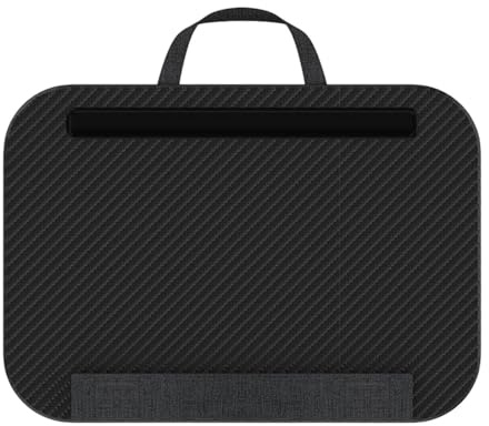 AsrMyjcx Escritorio portátil portátil con Ranura de Tableta Liviana para Comer Alimentos en la Cama versátil Accesorios para computadora portátil con cojín, Negro