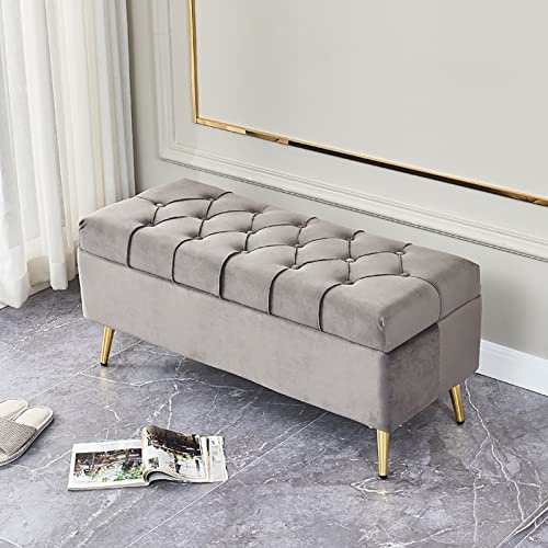 GAOXIONG Poggiapiedi Basso, poggiapiedi Contenitore, Seduta Rettangolare Imbottita, Piccolo poggiapiedi, poggiapiedi, cassettiere per Soggiorno, Camera da Letto, B 40x40x45 cm (16x16x18 Pollici)