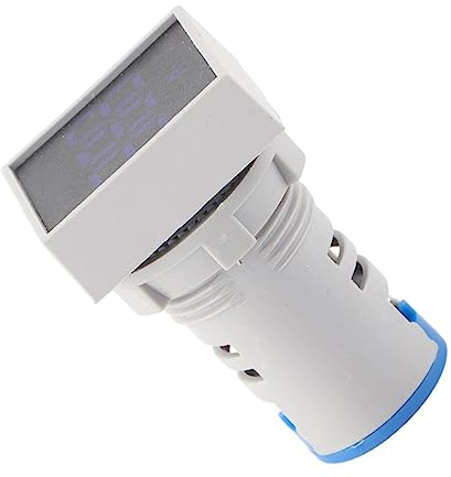 FTVOGUE Éclairage Indicateur LED, Voltmètre Numérique, Mini-lampe de Signal carré avec Plage de Test 20-500 V pour Circuit d'alimentation électrique, Navires et Machines (BLUE)