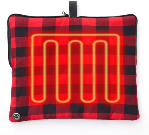 Mantuole 24x20Inch Stadium Seat Heating Pad, Battery Heated Outdoor Chair Cushion for Camping,Stadium,Office or Home, (Battery NOT Included).