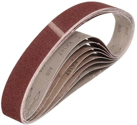 QUARKZMAN 50mm x 686mm Nastri Abrasivi, 10Pz 60 Grana Carta Vetrata per Levigatrice Ossido di Allumina Per Lavorazione Legno, Lucidatura Metalli, Affilatura Coltelli