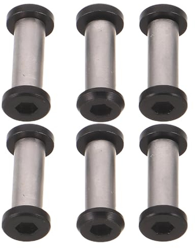 SEWACC 6pcs Rivets à Vis en Acier Inoxydable Argentés pour Fixation de Poignées de Couteaux Cuisine, Haute Résistance et Installation Simple pour Réparations Rapides à Domicile