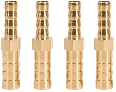 4 accesorios acanalados rectos, conexión de tubería gasóleo, latón de 8 mm a 6 mm, conectores acanalados de púas para mangueras de aire, agua, aceite y combustible, adaptador de manguera de gasolina