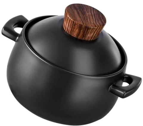 UPKOCH Pentola da Cucina in Ceramica 2,5l con Manico Spesso e Tecnologia Monopezzo, Casseruola per Stufato Resistente al Calore per Zuppe e Brasati