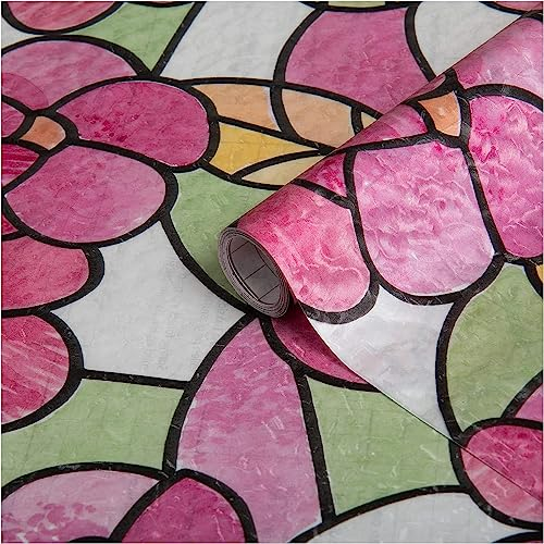 d-c-fix window film privacy Lisbon Summer – 45cm x 1,5m – static stained glass window films with a modern mosaic pattern – opaque, frosted, decorative for bathroom, home & kitchen