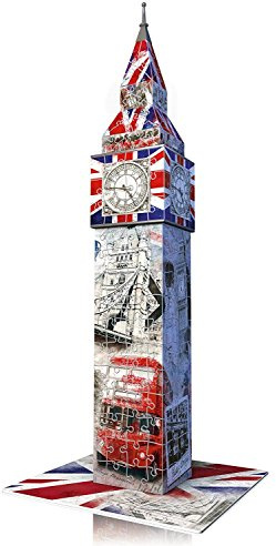 Ravensburger 12582 - Flag Edition Big Ben - 3D Puzzle-Bauwerke, 216 Teile