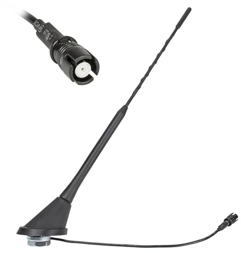 tomzz Audio 1000-007 Auto Antenne Dachantenne KFZ 16V Verstärker Raku 2 II kompatibel mit Audi Opel Seat Skoda VW Anti Noise Stab 28cm 60 Grad