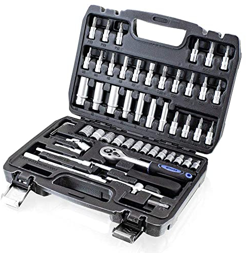 BITUXX® Werkzeugkoffer 53 tlg Werkzeug Knarrenkasten 1/4 Ratschenkasten Nusskasten Stecknuss Umfangreiches 1/4 Ratschen Set inkl. Nüsse und Adapter