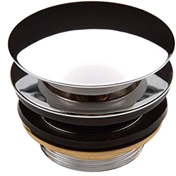 Bonde de vidage Click Clack en laiton de qualité supérieure pour baignoire et receveur de douche Chromé 1 1/2 pour raccordement au siphon