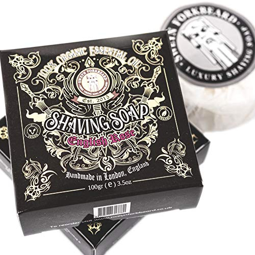 Shaving Soap English Rose Sweyn Forkbeard - 100% Organic Premium Shaving Soap Made in London