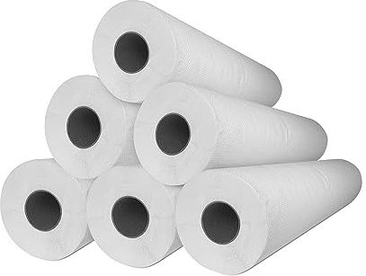 Ärztekrepp 6 Rollen - Größe 59cm x 85m - Liegenabdeckung für Krankenhäuser, Praxen, Tattoostudios (1,5 kg pro Stück)
