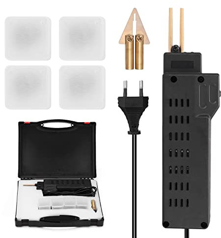 Soldadura de Plástico de 50W,Geevorks 6 en 1 Máquina de Soldadura con 1 * Cortador Diagonal+200 * Grapa,Máquina de Reparación de Parachoques de Coche,Herramienta de Reparación de Soldadura