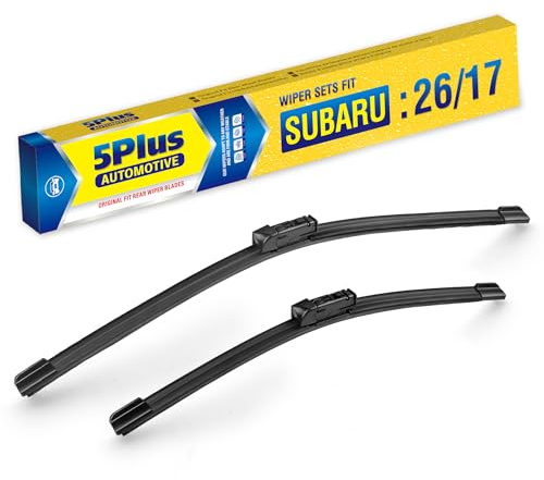 5 PLUS 26+17 Windshield Wiper Blades, Replacement For Subaru Forester 2021 2020 2019 (Set of 2), Premium All-Season Automotive Replacement Windshield Wiper Blades For My Car