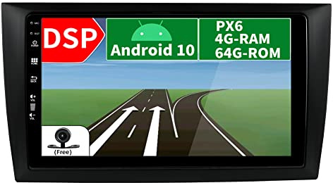 JOYX PX6 Android 10 bilradio passar VW Golf 6 (2008–2016) – 【DSP-inbyggd】 -【4G + 64G】– kamera gratis – 9 tums 2 DIN – stöder DAB HDMI 4K-video AHD-kamera rattkontroll 4G WiFi BT Carplay