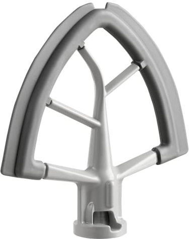 Flex Edge Beater for KitchenAid Tilt-Head Stand Mixer 4.5-5 Quart | Flat Beater Paddle with Flexible Silicone Edges Bowl Scraper, Grey