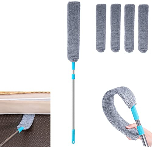 GVMW Retractable Gap Dust Cleaner Washable Extendable Gap Dusters For Sofa Bed Furniture Bottom Wet Or Dry Under Fridge Duster
