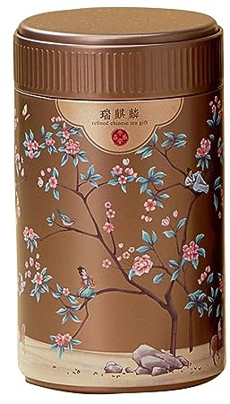 Newwyt Round Tea Tin Tea Storage Snacks Storage Box Lattine di Caramelle in Metallo Contenitore sigillato da Cucina Scatola da tè in Stile Cinese Comoda Latta