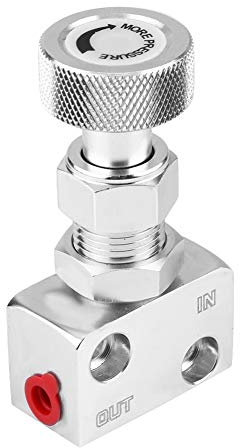 Car Brake Proportioning Valve, Universal Brake Proportioning Valve Motorsport Brake Shut Off Valve Pressure Regulator for Car Modification(Silver)