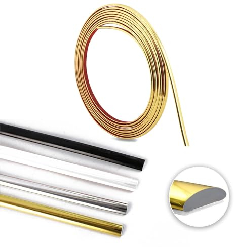 6m x 8mm x 3mm Silver Moulding Trim,Flexible Moulding Trim,Moulding Trim,Ceiling Coving,Tile Trims and Edgings,Self Adhesive Trim,Ceiling Tiles Self Adhesive,Tile Edging Trim (Silver 6m)
