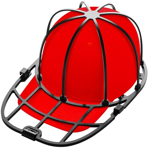 Eiito Lot de 1 lavage casquette machine a laver, pour casquettes de baseball avec cadre pour adultes/enfants, passent au lave-vaisselle (noir, 1pièces)