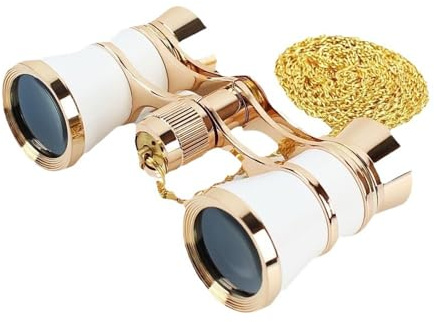 WXNZJ Opernglas Fernglas, 3X25 Faltbare Theaterbrille Leichtes Kompaktes Mini-Fernglas Mit Kette Für Erwachsene Kinder Frauen in Musikkonzerten,B