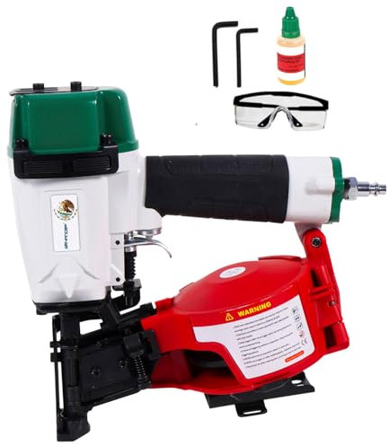 BHTOP CN45N Dachnagler, 15 Grad Dachnagelpistole, 3/4 Zoll bis 1-3/4 Zoll Spulennägel, 120 Stück Tragfähigkeit Spulennagler (Mexikanischer Stil)