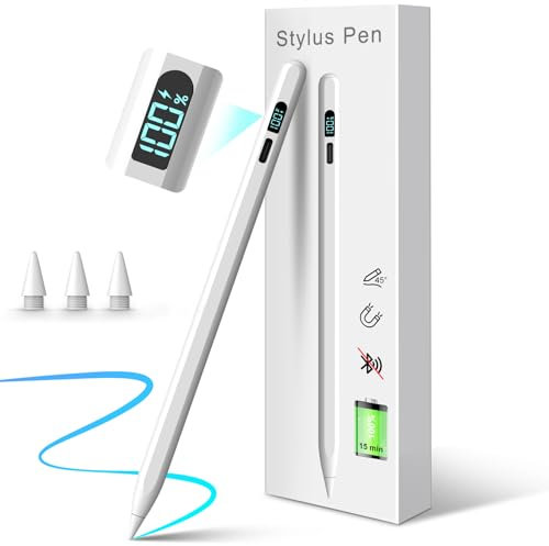 Stylus Pens for Ipad Pen 2018-2025- Pencil for Ipad 3X Faster Charge with Palm Rejection/Tilt Sensitivity for 11/10/9/8/7/6th Generation, Air 11/13''(M3), Pro11/12.9/13'', Air3-5, Mini 6/5