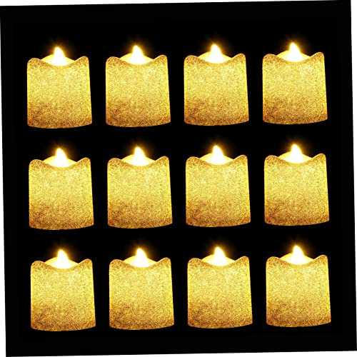 WOONEKY 24piezas Lámparas De Candela Led Eléctricas Sin Para Bodas Cumpleaños y Decoración Del