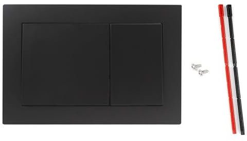 Dual-Flush Actuator Plate Toilet Flush Actuator Plate with Dual ButtonsIn Wall Mount Toilet Tank Systems Compatible with TOTO YT800#WH, Black