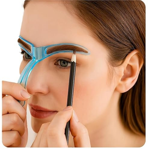 Stencil per sopracciglia per principianti, riutilizzabile per sopracciglia fai da te per 3 minuti di trucco