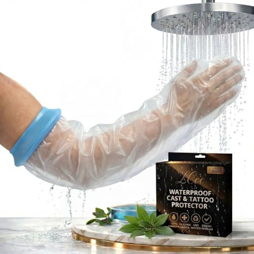Protector Picc Brazo Ducha - Mangas para Brazos Impermeable - Protector Escayola Brazo Adulto y Cubre tatuajes- Protección para Heridas y Quemaduras - Protector Antebrazo