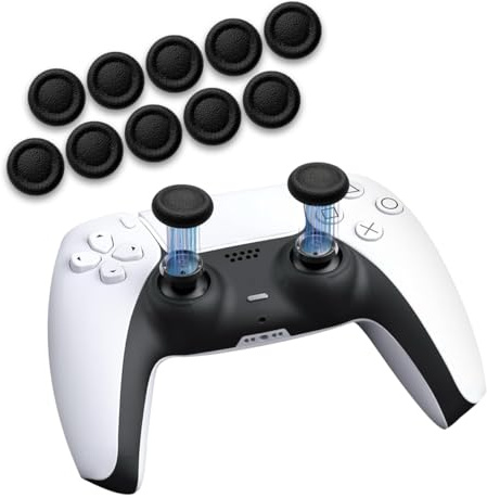 ProFPS Joystick Kappen TPE 10er Set für PS4 PS5 Controller | Ergonomisch, rutschfestes TPE-Material, werkzeuglose Montage, Ersatz für abgenutzte Sticks