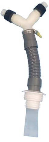 Washing Machine Outlet Hose Adapter Inlet Pipe Connector Basin Drain Tee Joint Splitter Drainage Coupling(L)