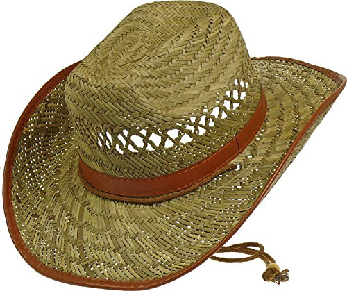 fiebig Grand chapeau Texas avec mentonnière. - Beige - S