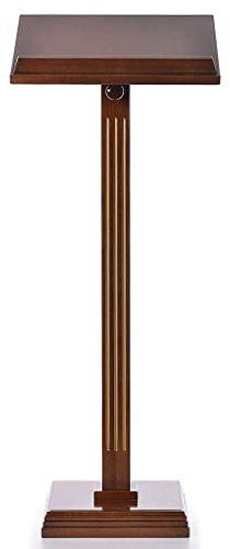 Holyart Lectern in Walnut Wood with Fluted Pedestal
