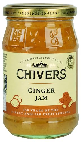 Chivers Ginger Jam, authentische englische Konfitüre für Ingwer Liebhaber, Ideal zum Frühstück, aufs Brötchen, 6er Pack, 340g