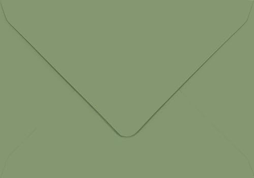25 olivgrön färg 133 mm x 184 mm (5 tum x 7 tum) gummerad diamantflik 100 gsm kuvert