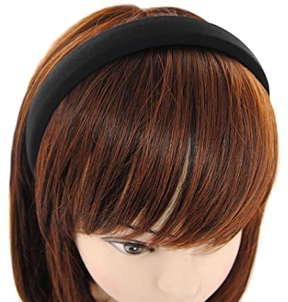 axy Haarreif mit Stoff gepolstertes Candy Colours - Wunderschön Damen Stirnband Haarschmuck Haarreifen HRK7 (Schwarz)