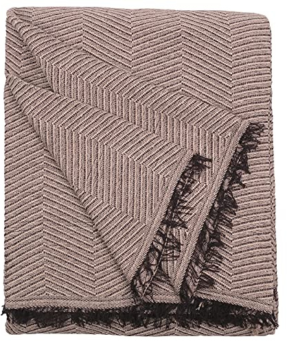 HOME MERCURY - Colcha Multiusos Sofa, Cubrecama, Jarapas, Manta Foulard, Plaid para Cama, Cubresofa, Cómoda Practica y Suave. Poliéster Algodón. (180X260CM, Espiga Cafe)