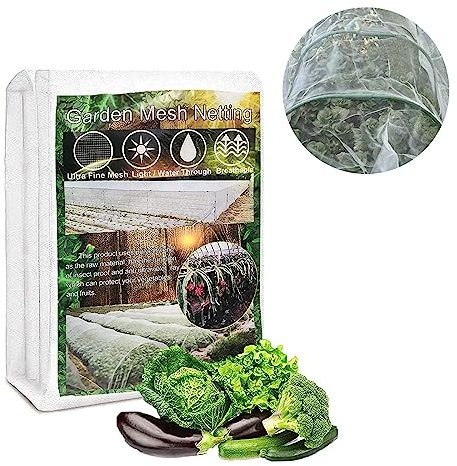 Rete Anti Insetti, Rete Orto,Rete Antigrandine per Orto,Maglia Fine per Orto e Giardino, Protegge Piante, Fiori,Piante,Frutta e Verdura - Resistente e Durevole (3 * 6M)