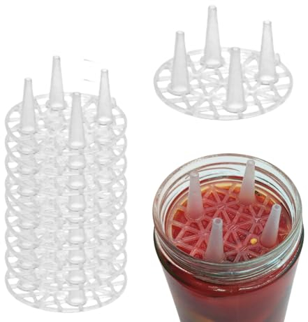 mikken 10 Fermentiergitter Kunststoff Ø 70 mm für Gläser mit TO 82 Deckel - Fermentieren ohne Gewichte, die Alternative zum Fermentiergewicht