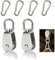 2 Stück Blockseilrolle, M25 Umlenkrollen mit 4 Stück Karabiner Seilrolle Edelstahl Flaschenzug Riemenscheibe Seilblock Tragkraft 150Kg für Seile Stahlseil(Silber)