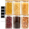FoiiLiio 750ml Tarros de Cristal Hermético Juego de 6 Botes de Cristal con Tapa de Bambu para Cereales Judías Avena - Φ8.5x15cm