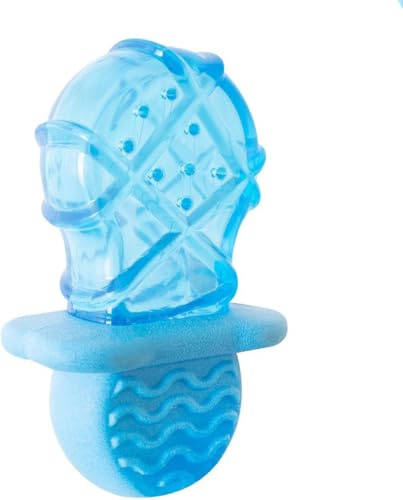 MAHA LONDON Frozen Dummy Cooling Dog Toy – Hydrating Teething Chew for Puppies & Pets, Durable Freezable Rubber for Outdoor Summer Fun