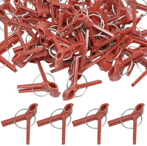 CAKEEYUM 100 Clips de injerto de Plantas, Clips de Boca Redonda para Soporte Seguro de Plantas, Ideal como Clip de Tomate, Pepino, sandía y orquídea, injerto, Tomate, orquídea, F