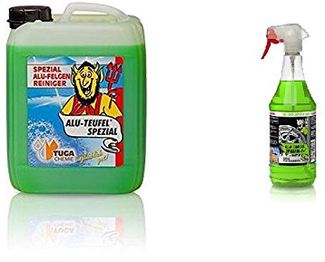 TUGA Alu-Teufel Spezial Felgenreiniger Aktivgel säurefrei GRÜN 1x 1L + 1x 5L