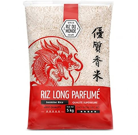 Riz du Monde Riz Long Parfumé Qualité Supérieure 5Kg (lot de 2)