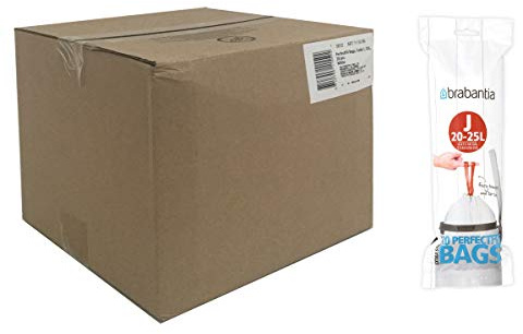Brabantia Bolsas de basura delgadas, 23 l, tamaño F, paquete de 12
